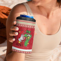 Funny Six Seven Meme Christmas 4 in 1 Can Cooler Tumbler Merry 67 Mas - Wonder Print Shop