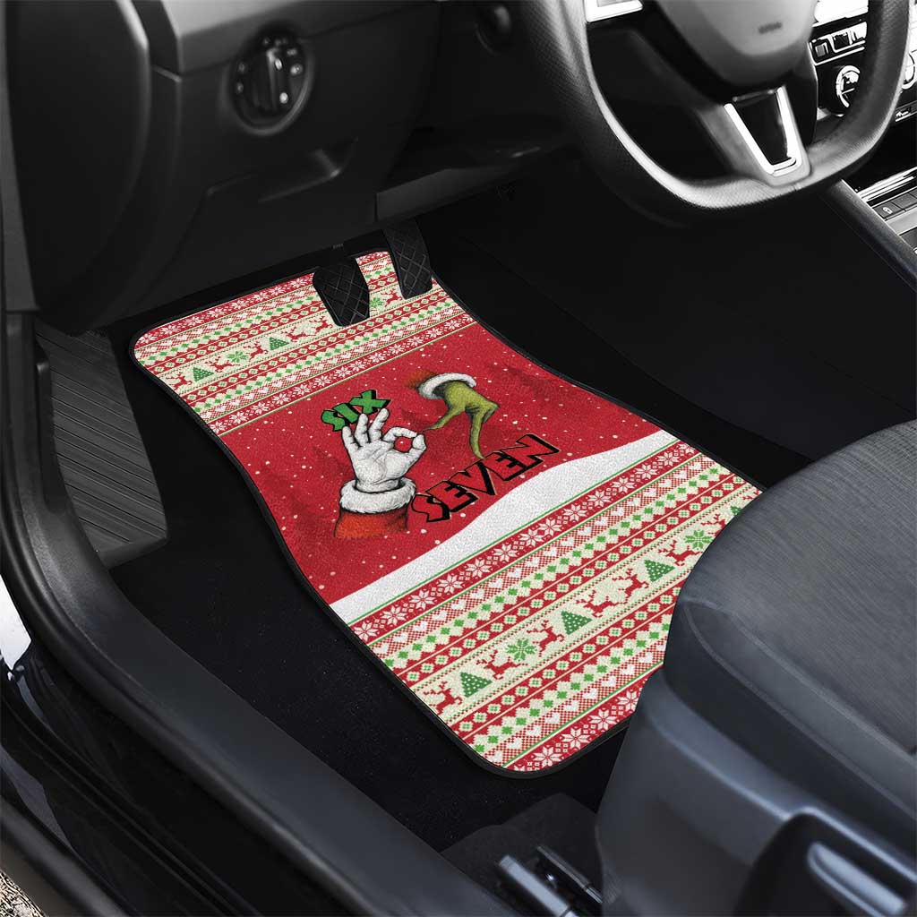 Funny Six Seven Meme Christmas Car Mats Merry 67 Mas - Wonder Print Shop