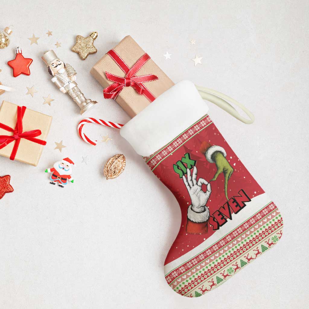 Funny Six Seven Meme Christmas Stocking Merry 67 Mas - Wonder Print Shop