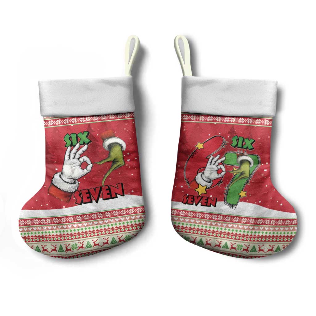 Funny Six Seven Meme Christmas Stocking Merry 67 Mas - Wonder Print Shop