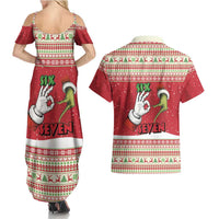 Funny Six Seven Meme Christmas Couples Matching Summer Maxi Dress and Hawaiian Shirt Merry 67 Mas - Wonder Print Shop