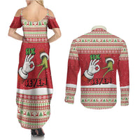 Funny Six Seven Meme Christmas Couples Matching Summer Maxi Dress and Long Sleeve Button Shirt Merry 67 Mas - Wonder Print Shop