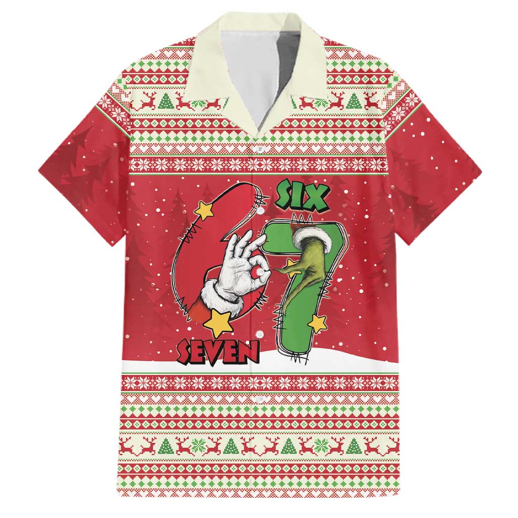Funny Six Seven Meme Christmas Family Matching Mermaid Dress and Hawaiian Shirt Merry 67 Mas - Wonder Print Shop