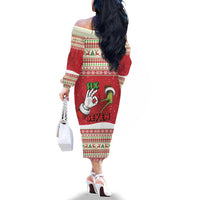 Funny Six Seven Meme Christmas Family Matching Off The Shoulder Long Sleeve Dress and Hawaiian Shirt Merry 67 Mas - Wonder Print Shop