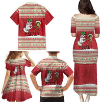 Funny Six Seven Meme Christmas Family Matching Puletasi and Hawaiian Shirt Merry 67 Mas - Wonder Print Shop