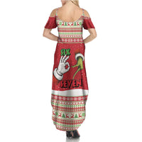 Funny Six Seven Meme Christmas Family Matching Summer Maxi Dress and Hawaiian Shirt Merry 67 Mas - Wonder Print Shop