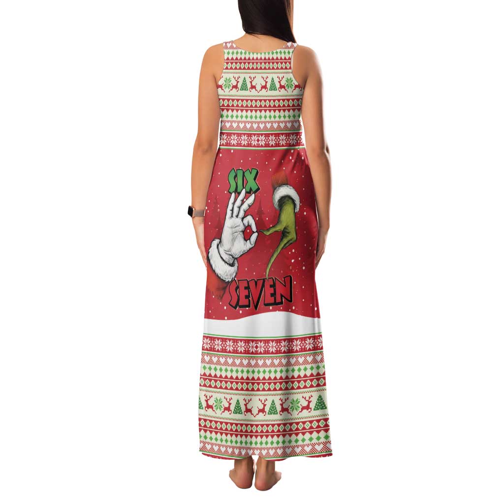Funny Six Seven Meme Christmas Family Matching Tank Maxi Dress and Hawaiian Shirt Merry 67 Mas - Wonder Print Shop