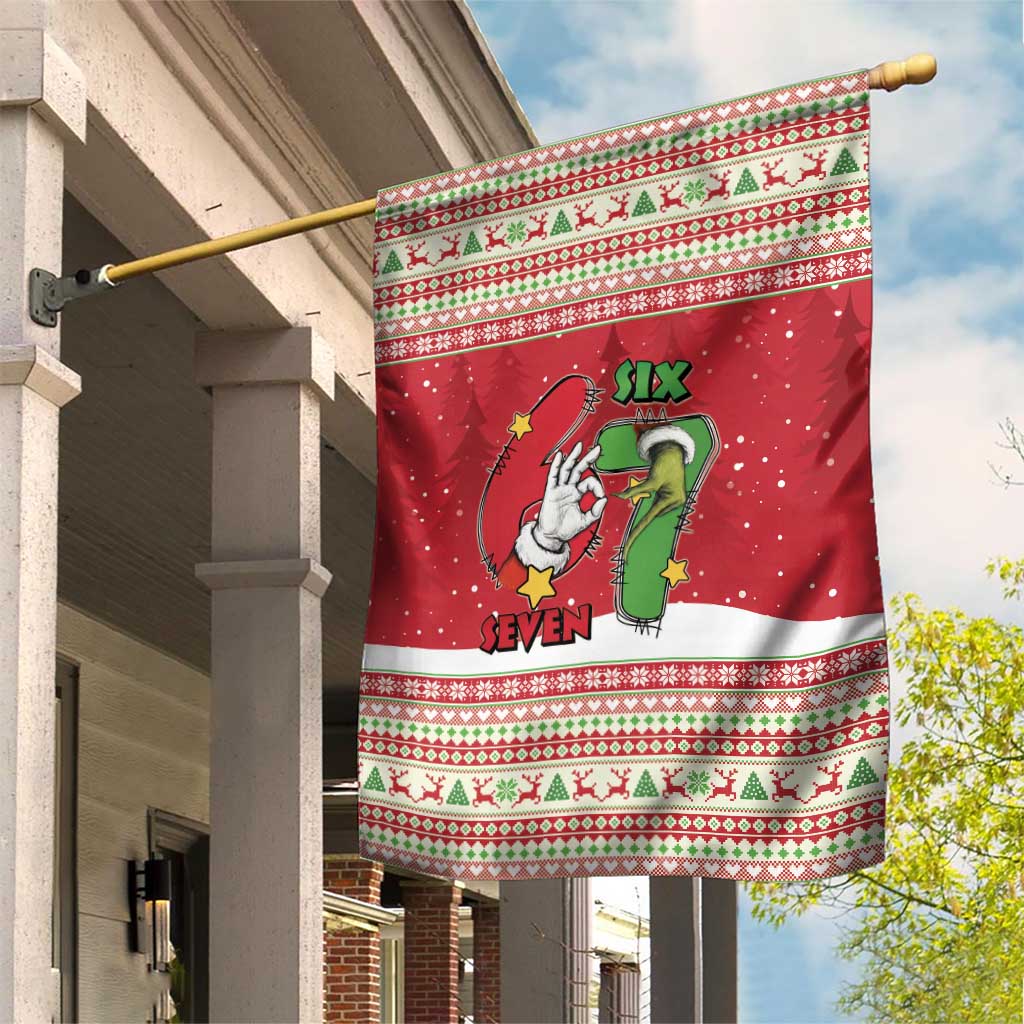 Funny Six Seven Meme Christmas Garden Flag Merry 67 Mas - Wonder Print Shop