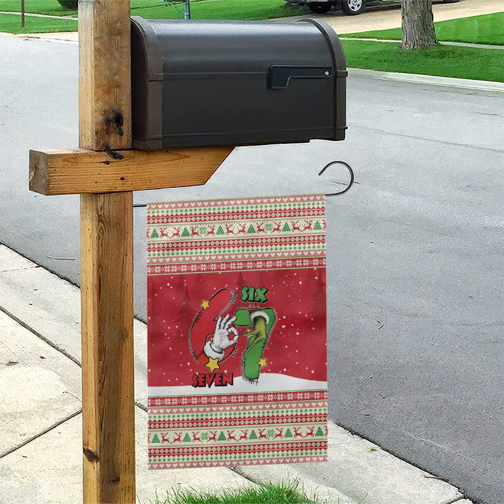 Funny Six Seven Meme Christmas Garden Flag Merry 67 Mas - Wonder Print Shop