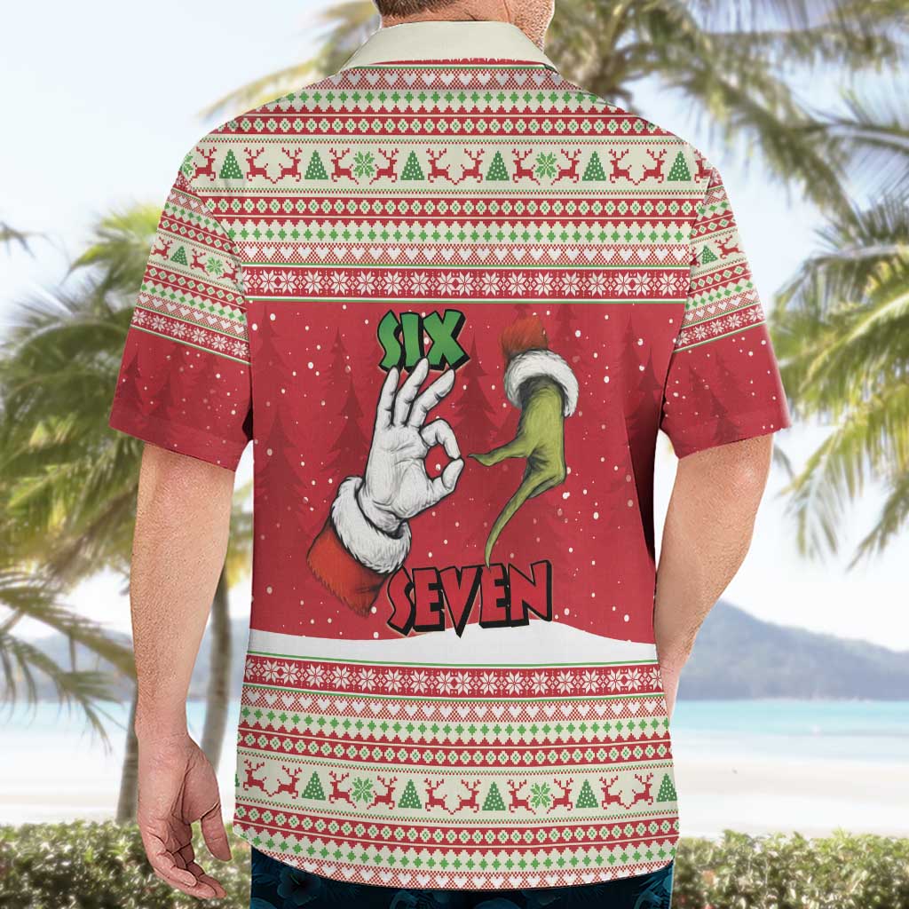 Funny Six Seven Meme Christmas Hawaiian Shirt Merry 67 Mas - Wonder Print Shop