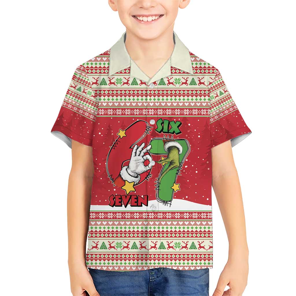 Funny Six Seven Meme Christmas Hawaiian Shirt Merry 67 Mas - Wonder Print Shop