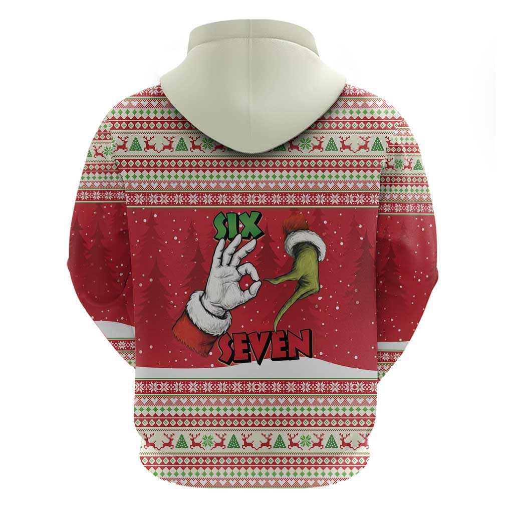 Funny Six Seven Meme Christmas Hoodie Merry 67 Mas - Wonder Print Shop