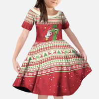 Funny Six Seven Meme Christmas Kid Short Sleeve Dress Merry 67 Mas - Wonder Print Shop