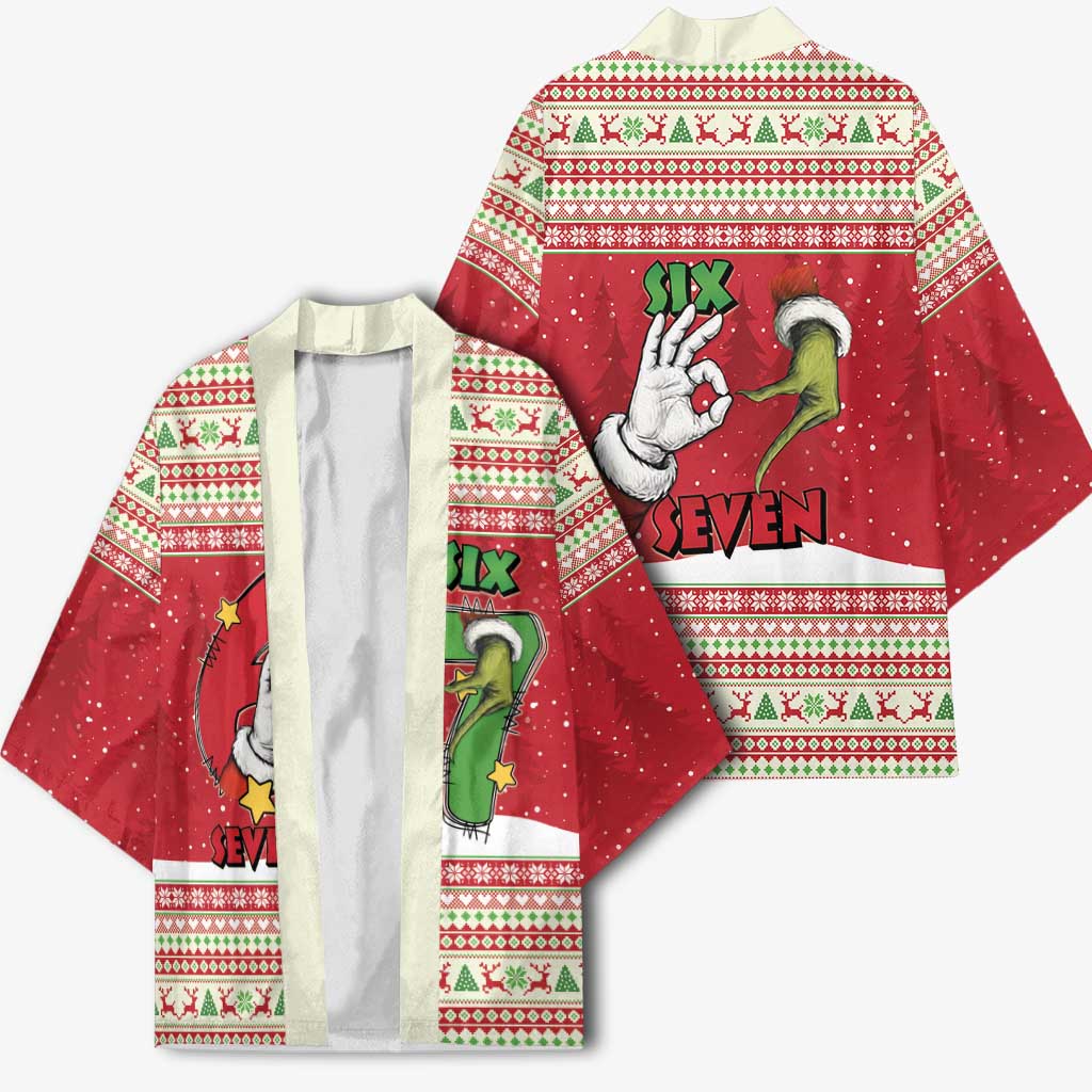 Funny Six Seven Meme Christmas Kimono Merry 67 Mas - Wonder Print Shop