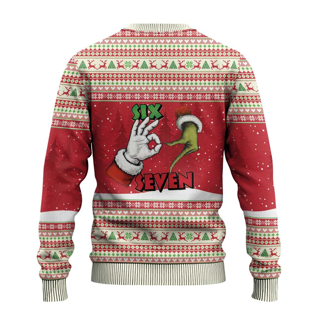 Funny Six Seven Meme Christmas Ugly Christmas Sweater Merry 67 Mas - Wonder Print Shop