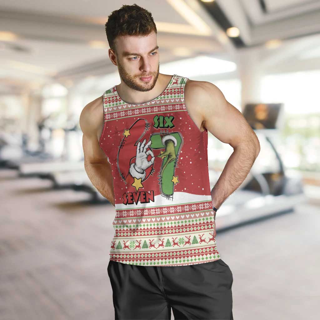 Funny Six Seven Meme Christmas Men Tank Top Merry 67 Mas - Wonder Print Shop