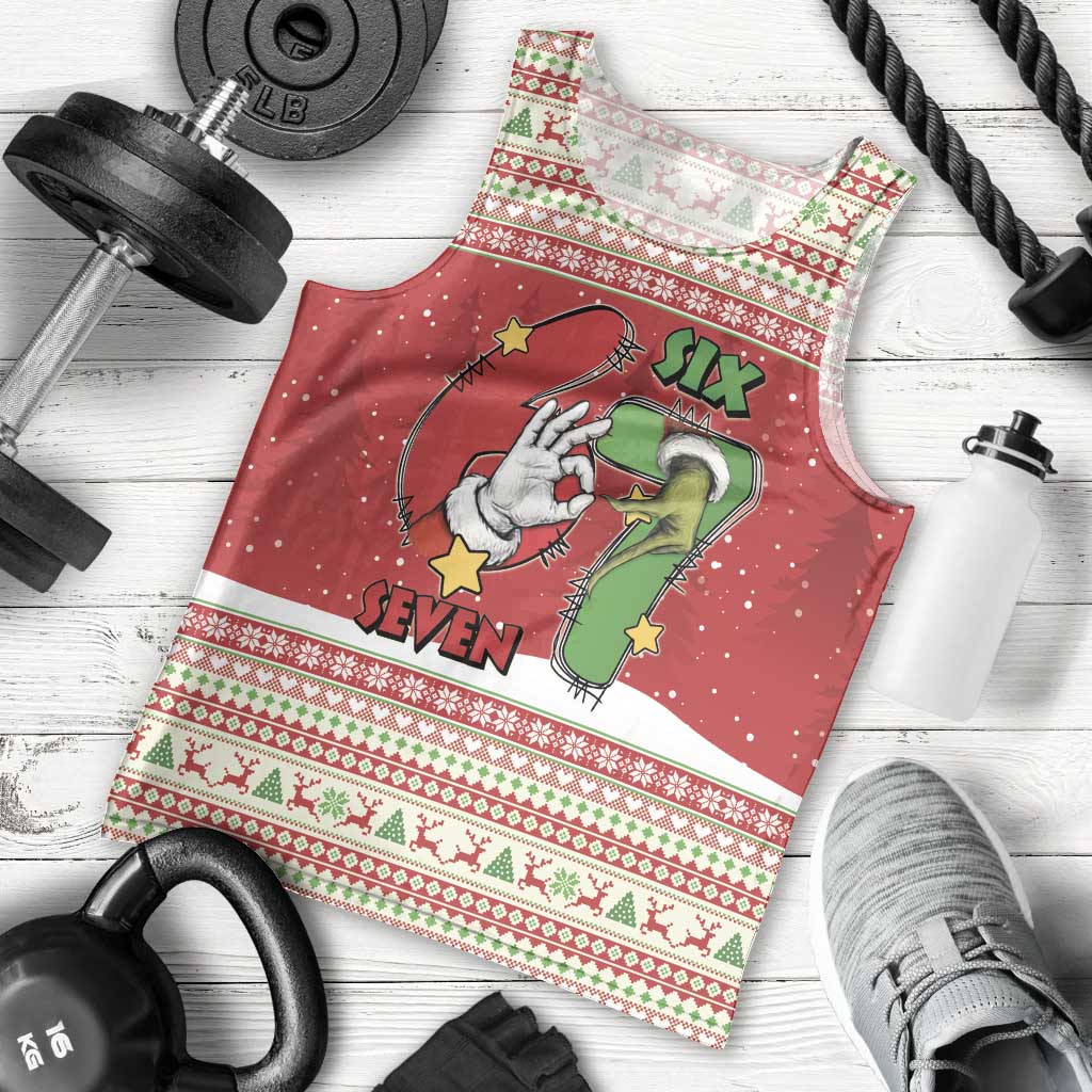 Funny Six Seven Meme Christmas Men Tank Top Merry 67 Mas - Wonder Print Shop