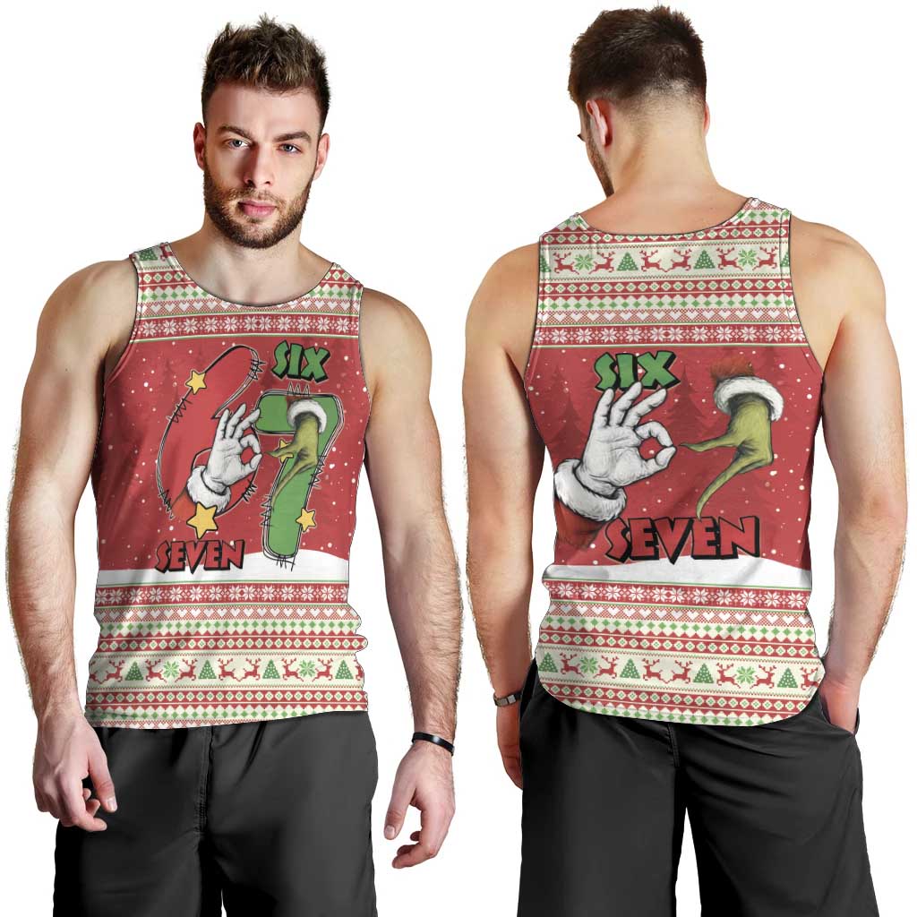 Funny Six Seven Meme Christmas Men Tank Top Merry 67 Mas - Wonder Print Shop