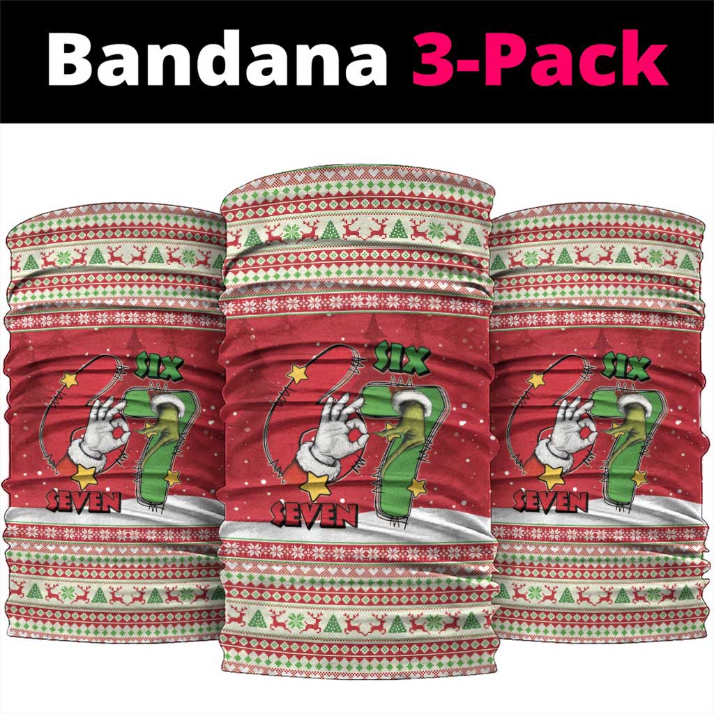 Funny Six Seven Meme Christmas Neck Gaiter Merry 67 Mas - Wonder Print Shop