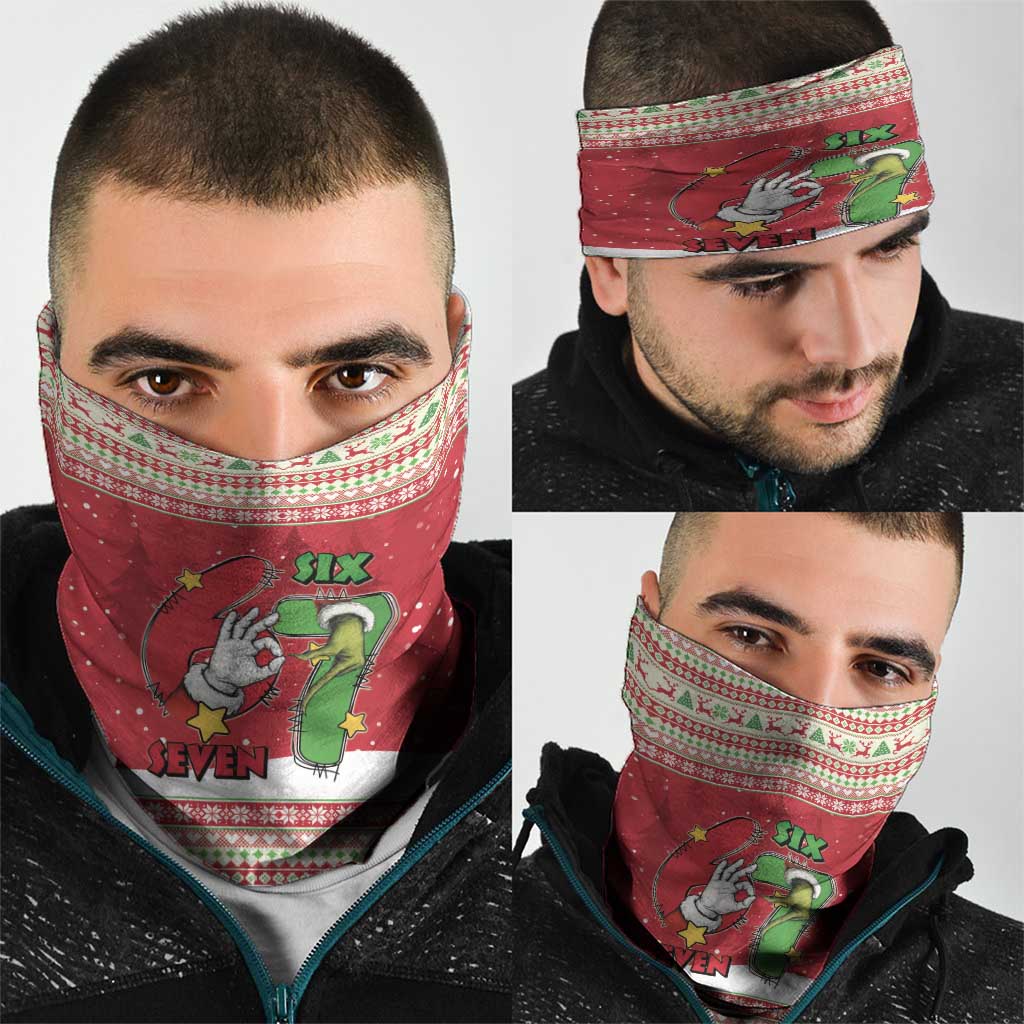 Funny Six Seven Meme Christmas Neck Gaiter Merry 67 Mas - Wonder Print Shop
