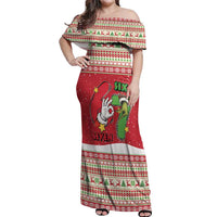 Funny Six Seven Meme Christmas Off Shoulder Maxi Dress Merry 67 Mas - Wonder Print Shop