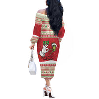 Funny Six Seven Meme Christmas Off The Shoulder Long Sleeve Dress Merry 67 Mas - Wonder Print Shop