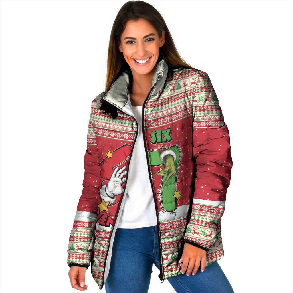 Funny Six Seven Meme Christmas Padded Jacket Merry 67 Mas - Wonder Print Shop