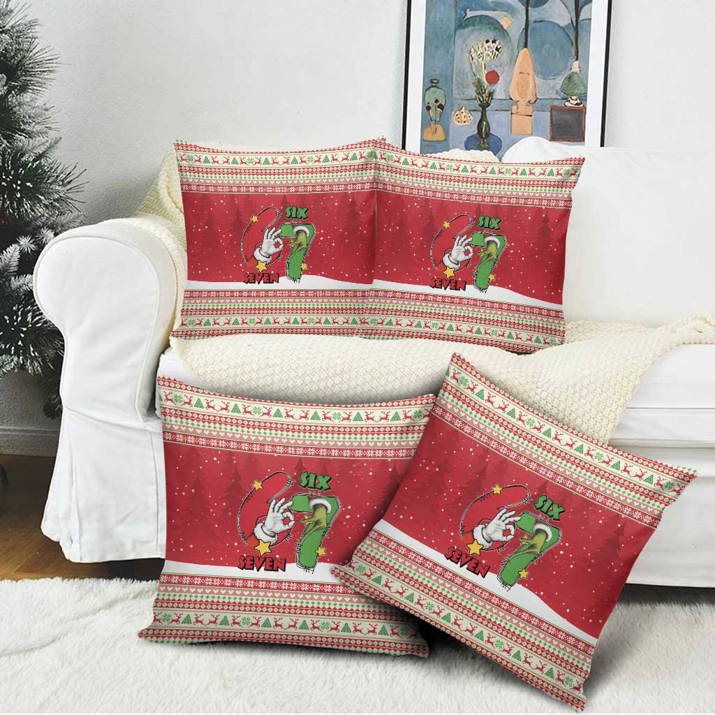 Funny Six Seven Meme Christmas Pillow Cover Merry 67 Mas - Wonder Print Shop