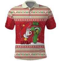 Funny Six Seven Meme Christmas Polo Shirt Merry 67 Mas - Wonder Print Shop