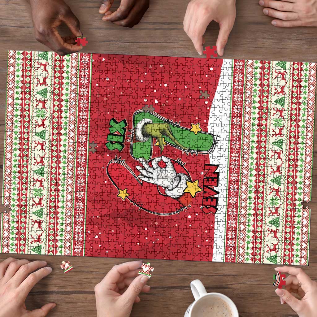 Funny Six Seven Meme Christmas Puzzle Merry 67 Mas - Wonder Print Shop