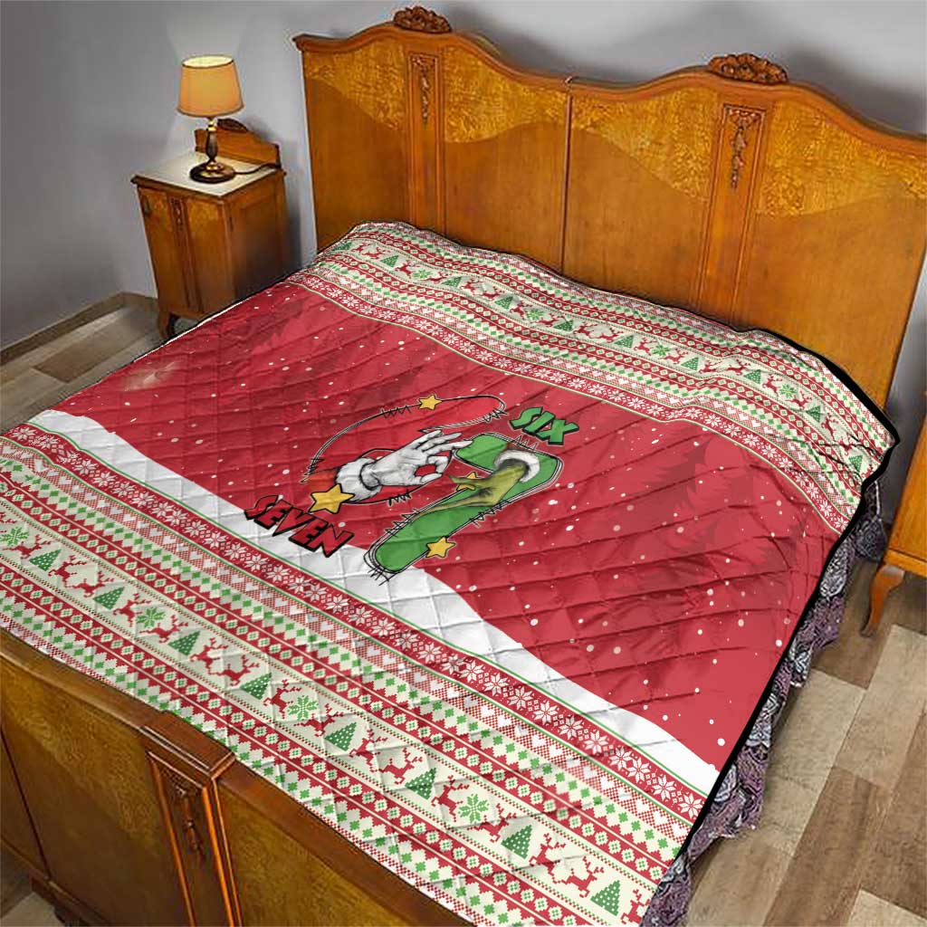 Funny Six Seven Meme Christmas Quilt Merry 67 Mas - Wonder Print Shop