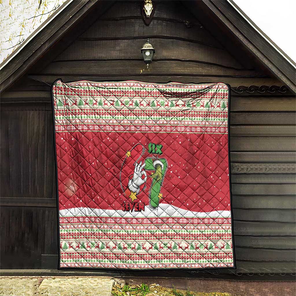 Funny Six Seven Meme Christmas Quilt Merry 67 Mas - Wonder Print Shop