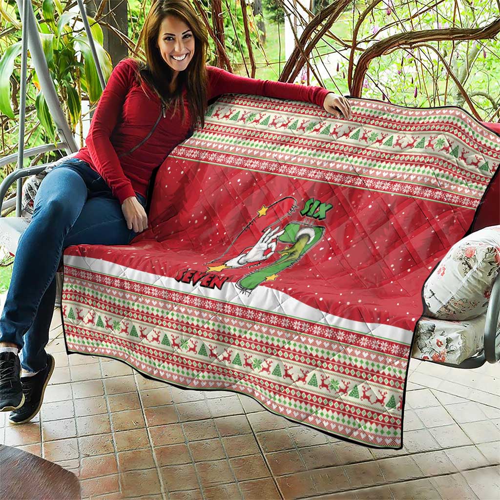 Funny Six Seven Meme Christmas Quilt Merry 67 Mas - Wonder Print Shop