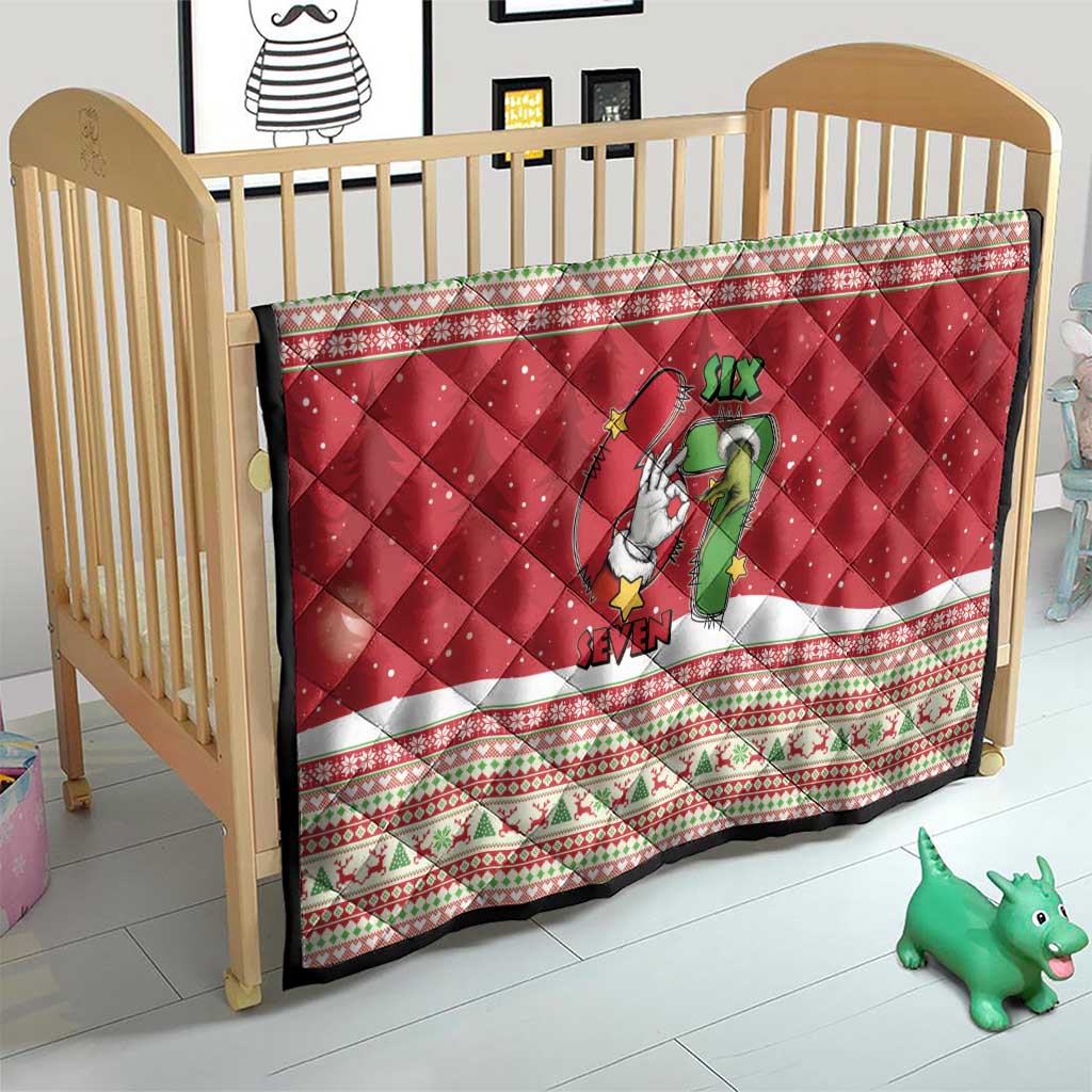 Funny Six Seven Meme Christmas Quilt Merry 67 Mas - Wonder Print Shop
