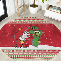 Funny Six Seven Meme Christmas Round Carpet Merry 67 Mas - Wonder Print Shop
