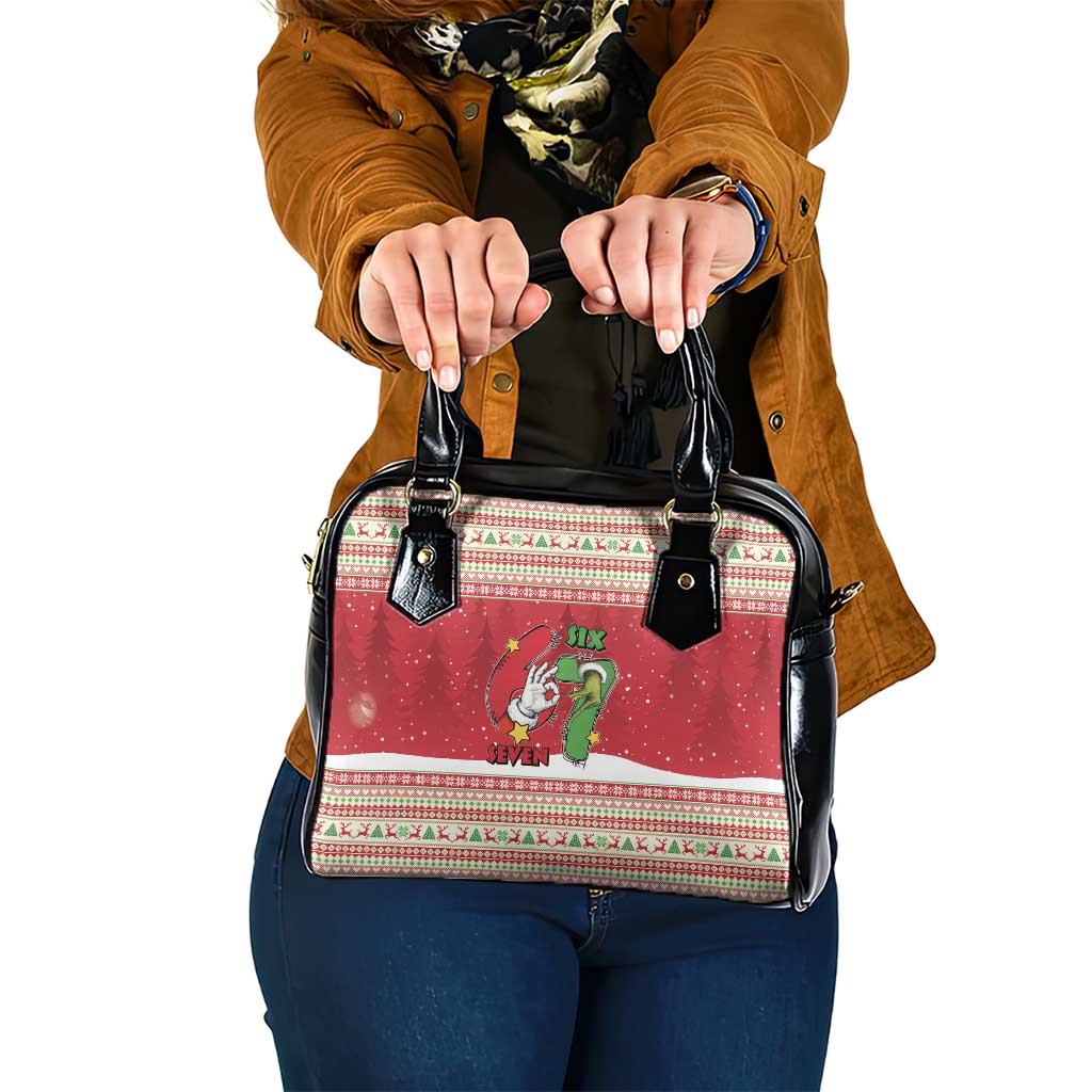 Funny Six Seven Meme Christmas Shoulder Handbag Merry 67 Mas - Wonder Print Shop