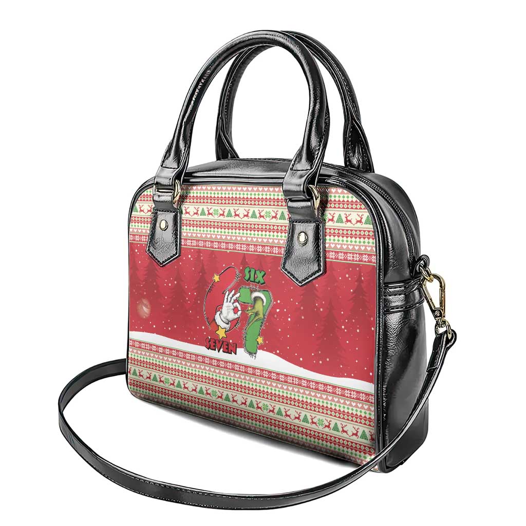 Funny Six Seven Meme Christmas Shoulder Handbag Merry 67 Mas - Wonder Print Shop