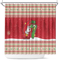 Funny Six Seven Meme Christmas Shower Curtain Merry 67 Mas - Wonder Print Shop