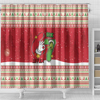 Funny Six Seven Meme Christmas Shower Curtain Merry 67 Mas - Wonder Print Shop