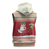 Funny Six Seven Meme Christmas Sleeveless Hoodie Merry 67 Mas - Wonder Print Shop
