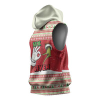 Funny Six Seven Meme Christmas Sleeveless Hoodie Merry 67 Mas - Wonder Print Shop
