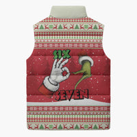 Funny Six Seven Meme Christmas Sleeveless Puffer Jacket Merry 67 Mas - Wonder Print Shop