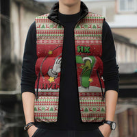 Funny Six Seven Meme Christmas Sleeveless Puffer Jacket Merry 67 Mas - Wonder Print Shop