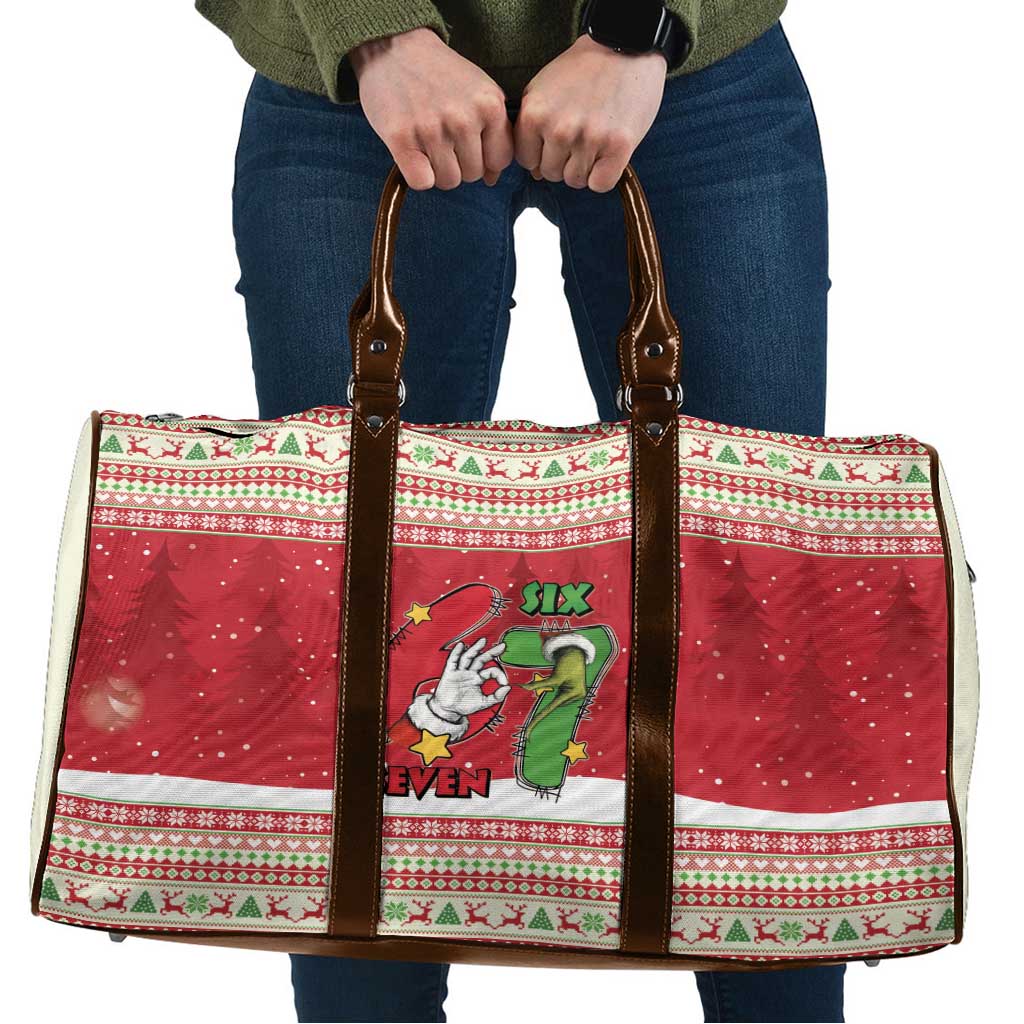 Funny Six Seven Meme Christmas Travel Bag Merry 67 Mas - Wonder Print Shop