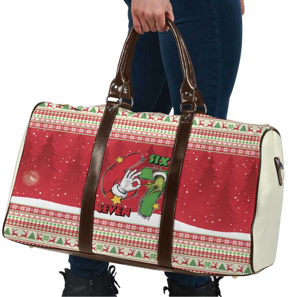 Funny Six Seven Meme Christmas Travel Bag Merry 67 Mas - Wonder Print Shop
