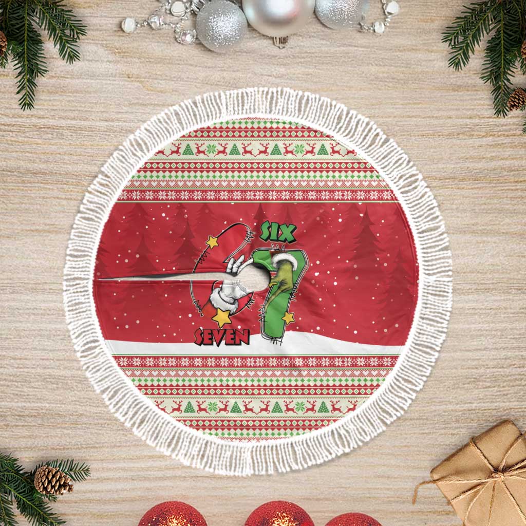 Funny Six Seven Meme Christmas Tree Skirt Merry 67 Mas - Wonder Print Shop