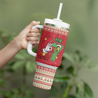 Funny Six Seven Meme Christmas Tumbler With Handle Merry 67 Mas - Wonder Print Shop