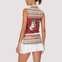 Funny Six Seven Meme Christmas Women Sleeveless Polo Shirt Merry 67 Mas - Wonder Print Shop