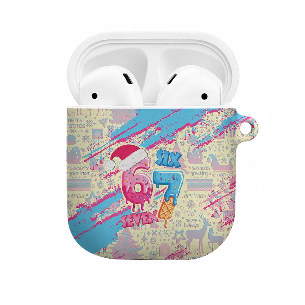 Six Seven Ice Cream Drip AirPods Case 67 Funny Christmas Gen Alpha Slang - Wonder Print Shop