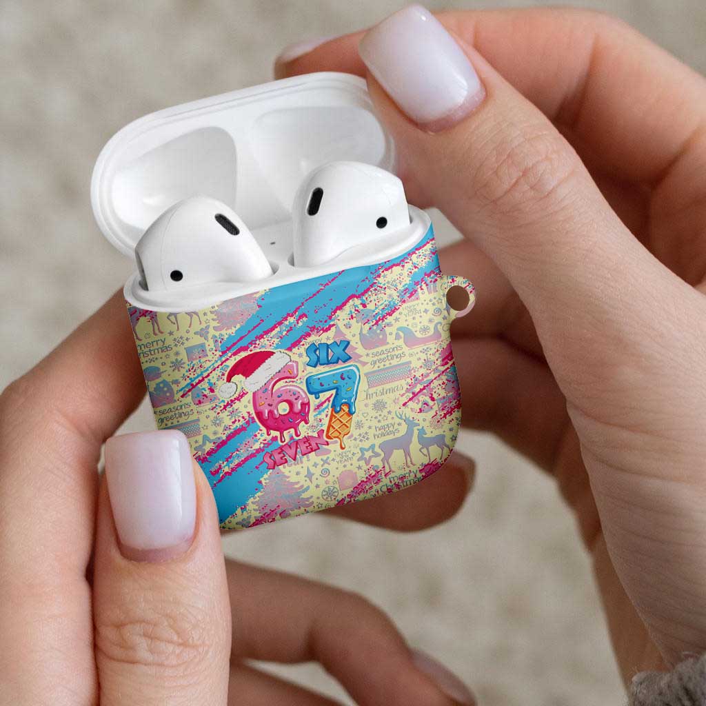 Six Seven Ice Cream Drip AirPods Case 67 Funny Christmas Gen Alpha Slang - Wonder Print Shop
